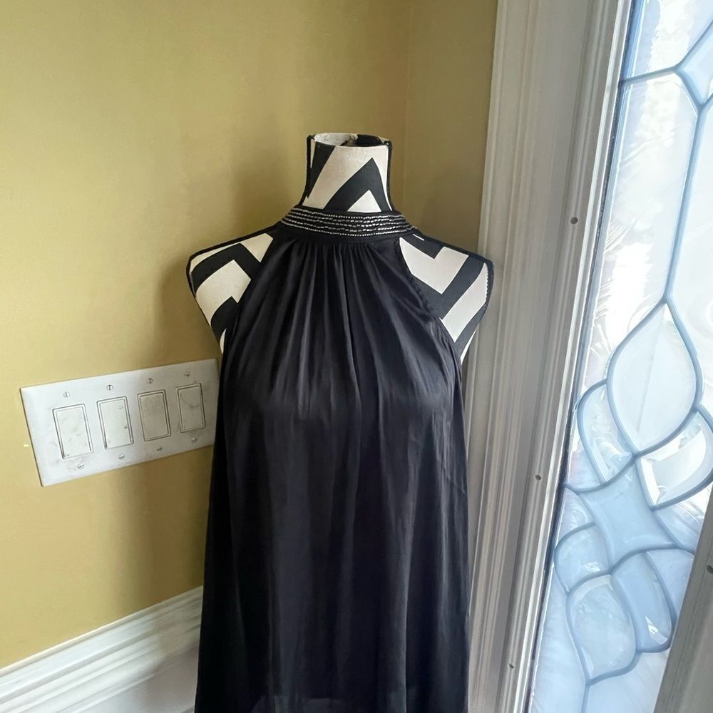 NWT plus Size Torrid Satin black Beaded Halter Top Size 3X - Picture 4 of 13